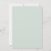 Invitation de mariage modifiable vert sauge classi (Dos)