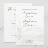 Invitation de mariage Montagne Désert Scène (Devant / Derrière)