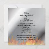 Invitation de mariage motard Rock N Roll cœur de f (Dos)