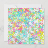 Invitation de mariage multicolore vibrante avec gr (Dos)