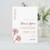 Invitation de mariage musulman floral Boho en terr (Debout devant)