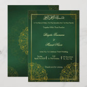 Invitation de mariage musulmane (Devant / Derrière)