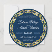 Invitation de mariage musulmane Cercle de diamants (Dos)