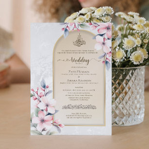 Invitation de mariage musulmane de luxe avec Bismi