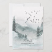 Invitation de mariage Nature Forêt & Oiseaux 2 (Dos)