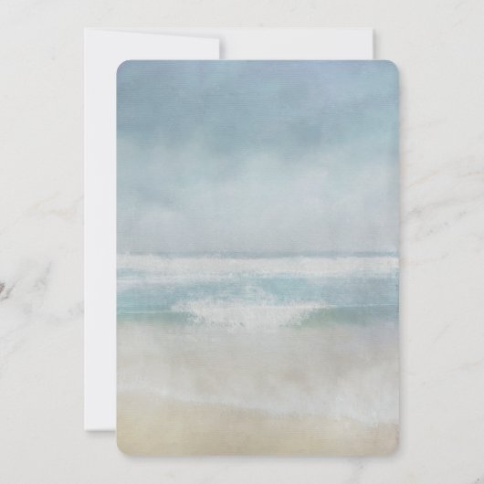 Invitation de mariage Nautical Beach (Dos)