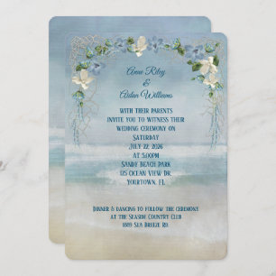 Invitation de mariage Nautical Beach
