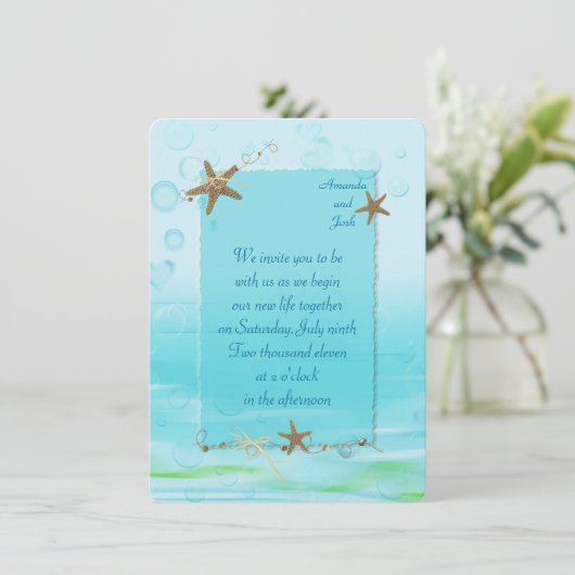 Invitation de mariage nautique (Debout devant)