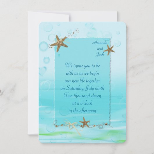 Invitation de mariage nautique (Devant)