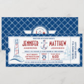 Invitation de mariage nautique (Devant / Derrière)
