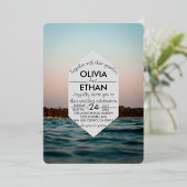 Invitation de Mariage nautique de la marine modern (Debout devant)