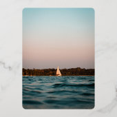 Invitation de Mariage nautique de la marine modern (Verso)