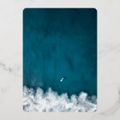 Invitation de Mariage nautique de la marine modern (Verso)