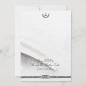 Invitation de Mariage nautique Gris Blanc (Dos)