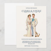 invitation de mariage nautique minimaliste (Devant / Derrière)