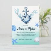 invitation de mariage nautique minimaliste (Debout devant)