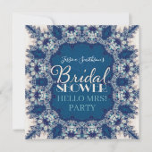 Invitation de mariage Navy Blue + Creme Delight (Devant)