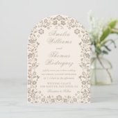 Invitation de mariage neutre à calligraphie romant (Debout devant)