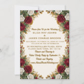 Invitation de mariage New York Rose (Devant)