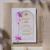 Invitation de mariage Nikkah de luxe | Hydrangeas