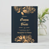Invitation de mariage noir moderne (Debout devant)