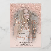 Invitation de mariage noir moderne avec écriture p (Recto)