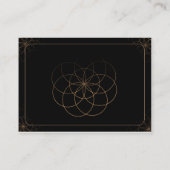 Invitation de mariage noir or (Dos)