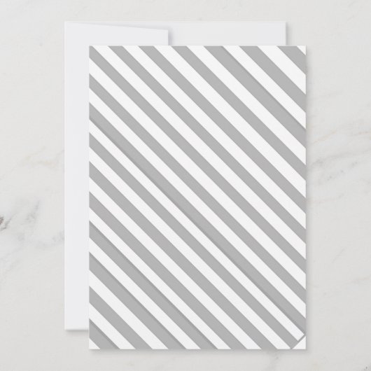 Invitation de mariage nouvelle fleur rose rayure g (Dos)