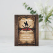Invitation de mariage novelty sur le thème du Far (Debout devant)
