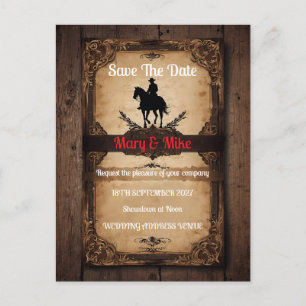 Invitation de mariage novelty sur le thème du Far