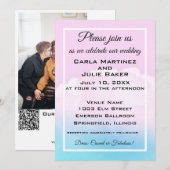 Invitation de mariage nuageuse (Devant / Derrière)