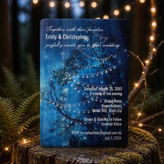 Invitation de mariage Nuit étoilée
