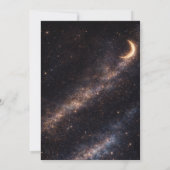Invitation de mariage nuit étoilée céleste (Dos)