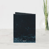 Invitation de mariage Nuit étoilée Céleste (Dos)