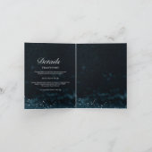 Invitation de mariage Nuit étoilée Céleste (Intérieur)