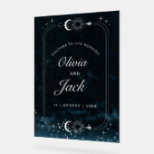 Invitation de mariage nuit étoilée céleste, Galaxi (Angle)