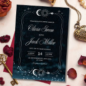 Invitation de mariage nuit étoilée céleste, Galaxi