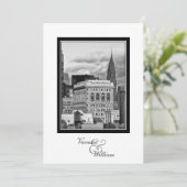 Invitation de mariage NYC Skyline Chrysler Flatiro (Debout devant)