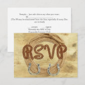 Invitation de mariage occidental avec RSVP (Devant / Derrière)