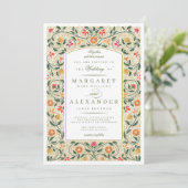 Invitation de mariage Old English Border (Debout devant)