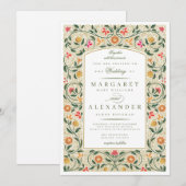 Invitation de mariage Old English Border (Devant / Derrière)
