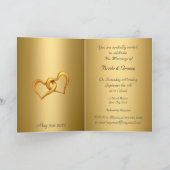 Invitation de mariage Or (Intérieur)