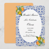 Invitation de mariage Orange Citrus (Devant / Derrière)