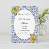 Invitation de mariage Orange Citrus (Debout devant)