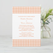 Invitation de mariage Orange Houndstooth (Debout devant)