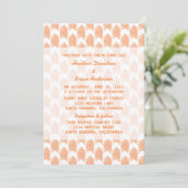 Invitation de mariage Orange Tribal Arrows (Debout devant)