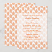 Invitation de mariage Orange Tribal Arrows (Devant / Derrière)