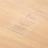 Invitation de mariage, Papeterie de mariage, Cœur (Poser)