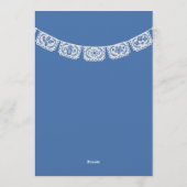 Invitation de mariage Papier Découpé Bleu Clair et (Dos)