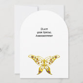 INVITATION DE MARIAGE PAPILLON HYPER OR, PIERRES P (Dos)